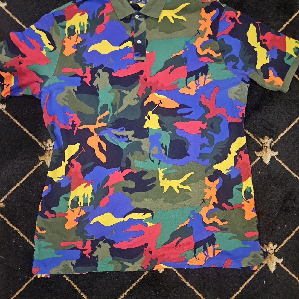Polo Ralph Lauren Mens Big & Tall Pony Camouflage Camo Mesh Multi 3XLT